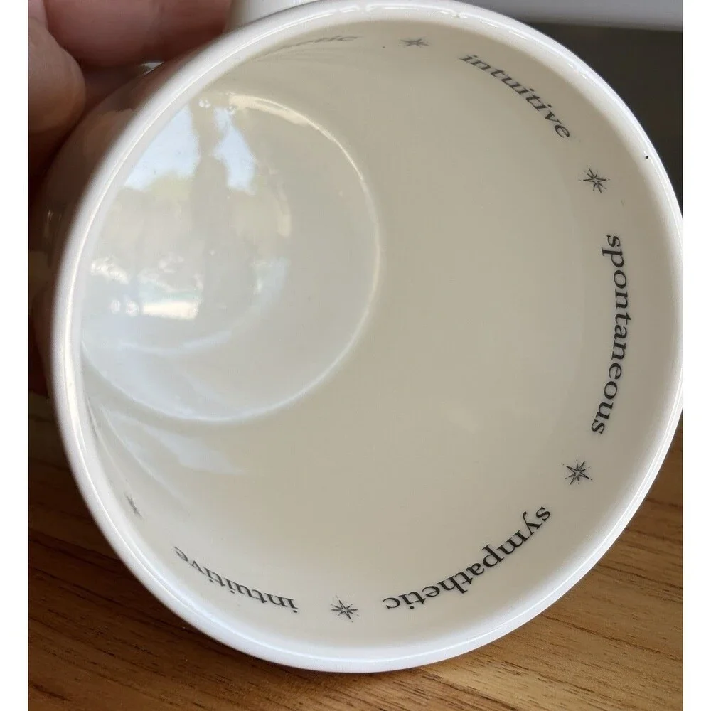 Williams Sonoma Rory Dobner Cancer Zodiac White Coffee Mug, NWOT